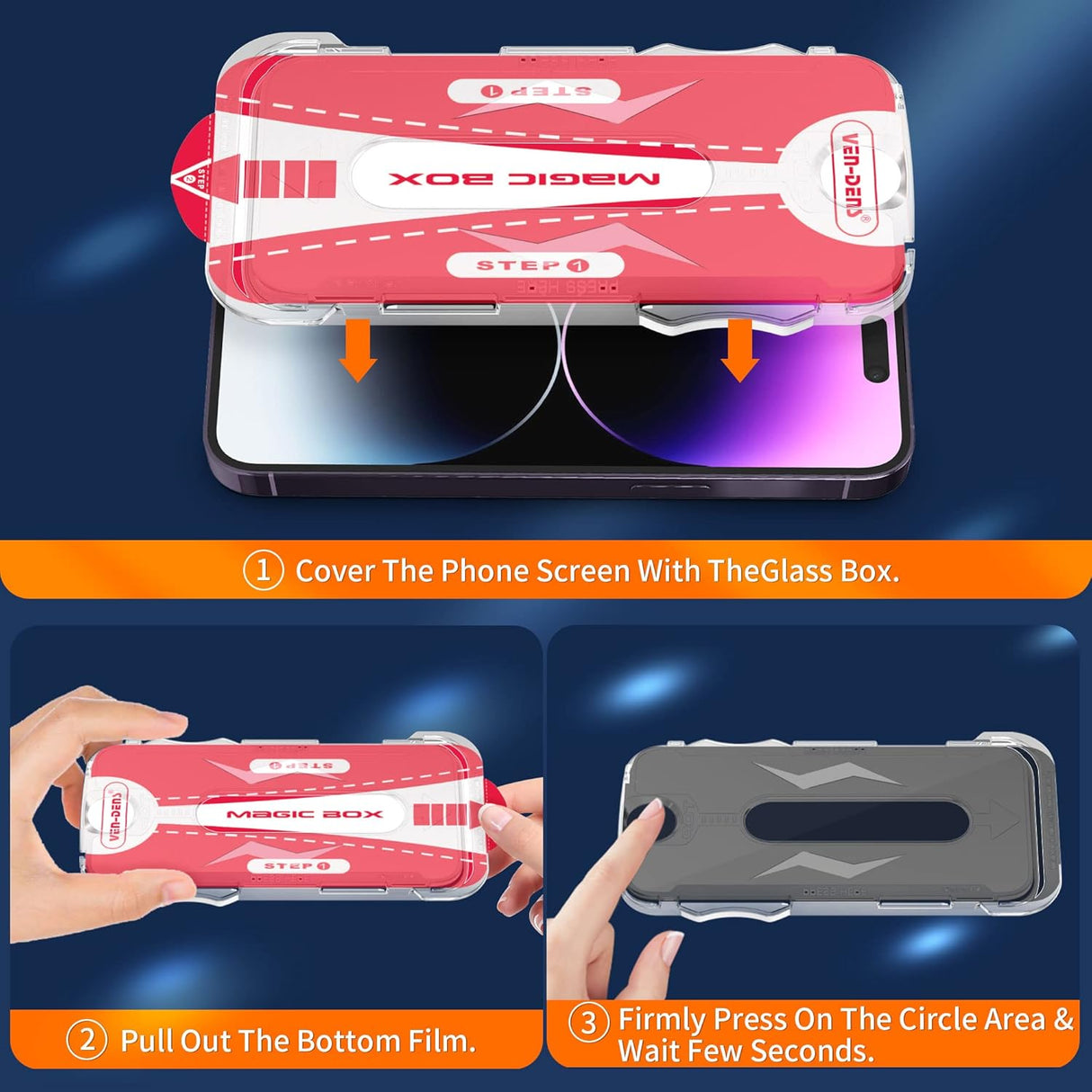 iPhone 13 Mini (2 Pack) Magic Box Tempered Glass Screen Protector