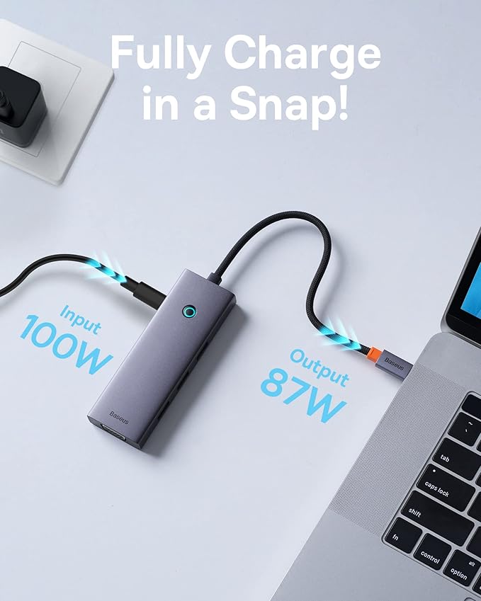 Baseus UltraJoy Series 7-Port HUB Docking Station (Type-C to HDMI) Space Grey