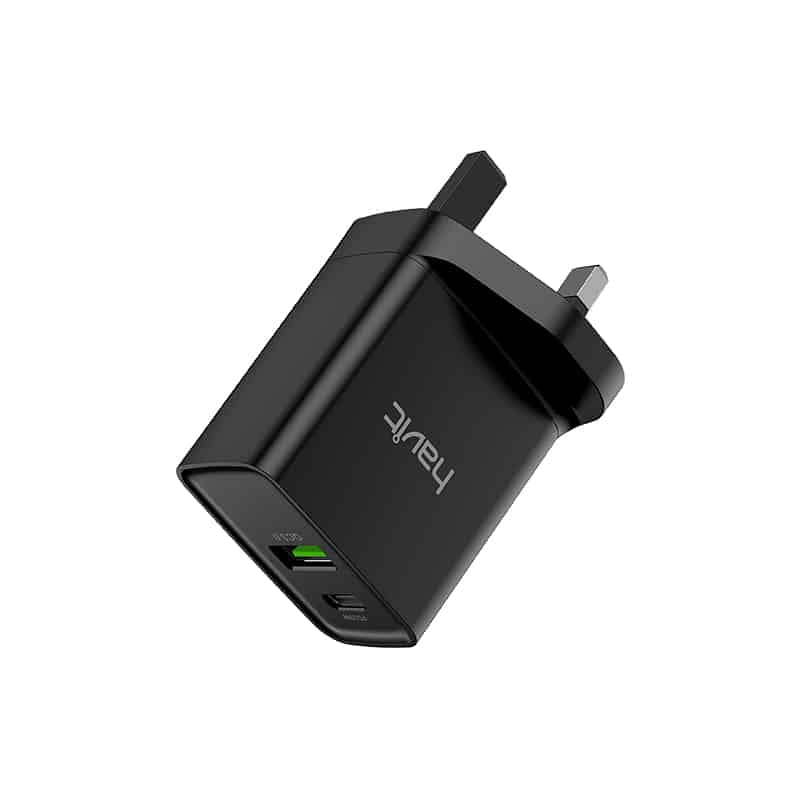 Havit HV‑UC111 20W UK Wall Charger – USB & USB-C Fast Charging Adapter