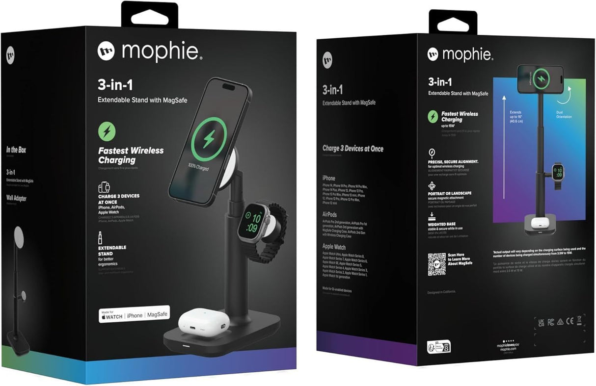 Mophie 3-in-1 expandable stand with magSafe