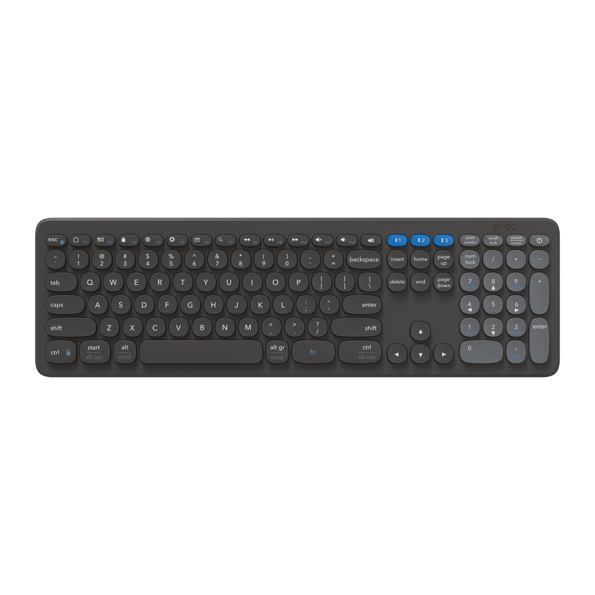 ZAGG MULTI PAIRING FULL SIZE KEYBOARD WITH WIRELESS CHARGING