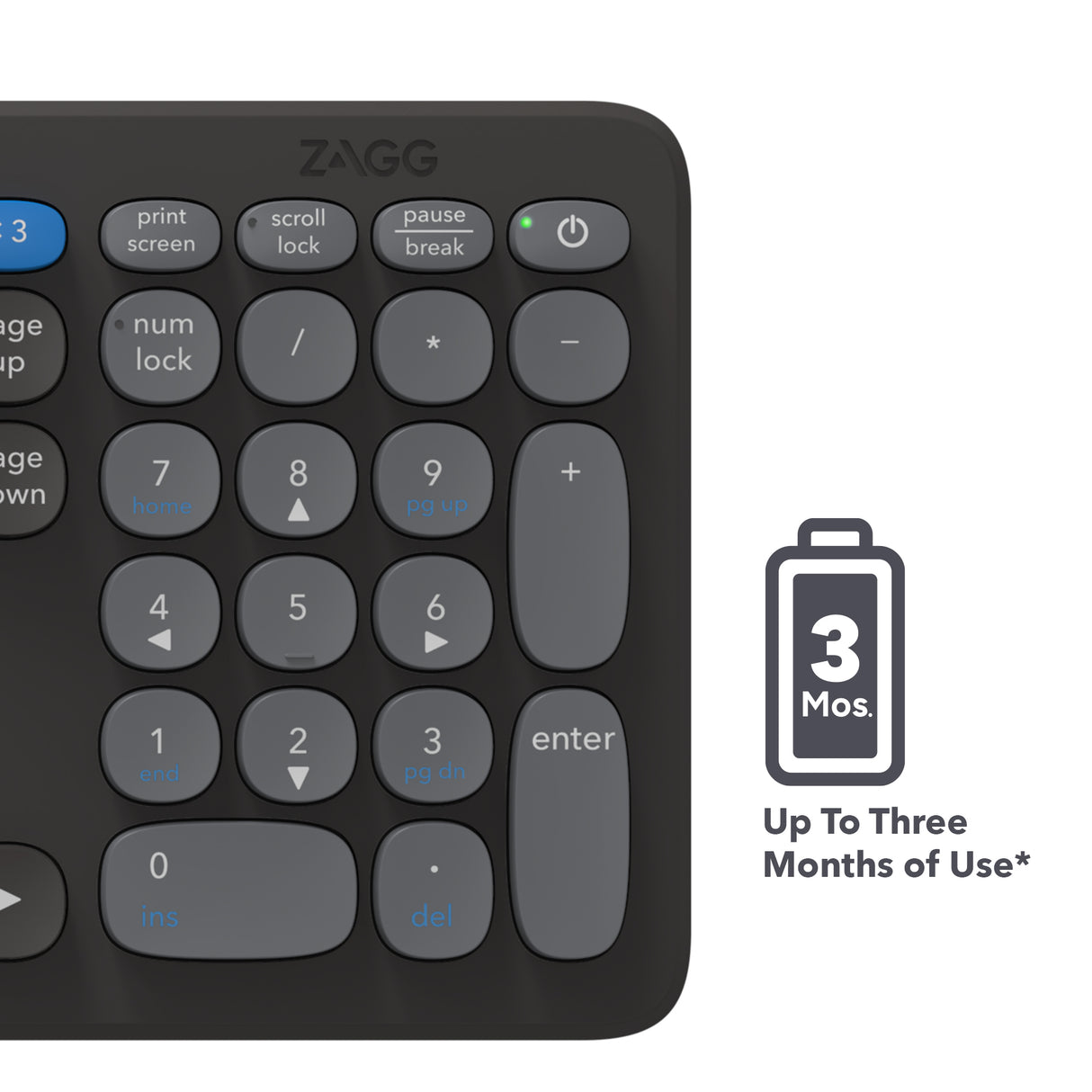 ZAGG MULTI PAIRING FULL SIZE KEYBOARD WITH WIRELESS CHARGING