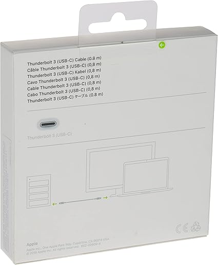 Thunderbolt 3 (USB-C) Cable (0.8m)