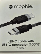 Mophie 100W USB-C to USB-C Fast Charging Cable – 2m Black