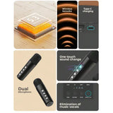 Havit SK822BT Portable Bluetooth Speaker – Includes 2 Wireless Microphones for Karaoke & Events