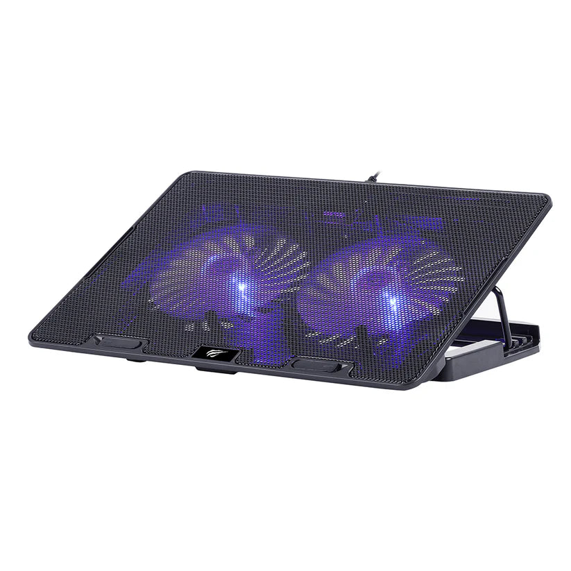 Havit F2083 Laptop Cooling Pad – Dual Fans for 9–17″ Laptops with Adjustable Tilt Ergonomic