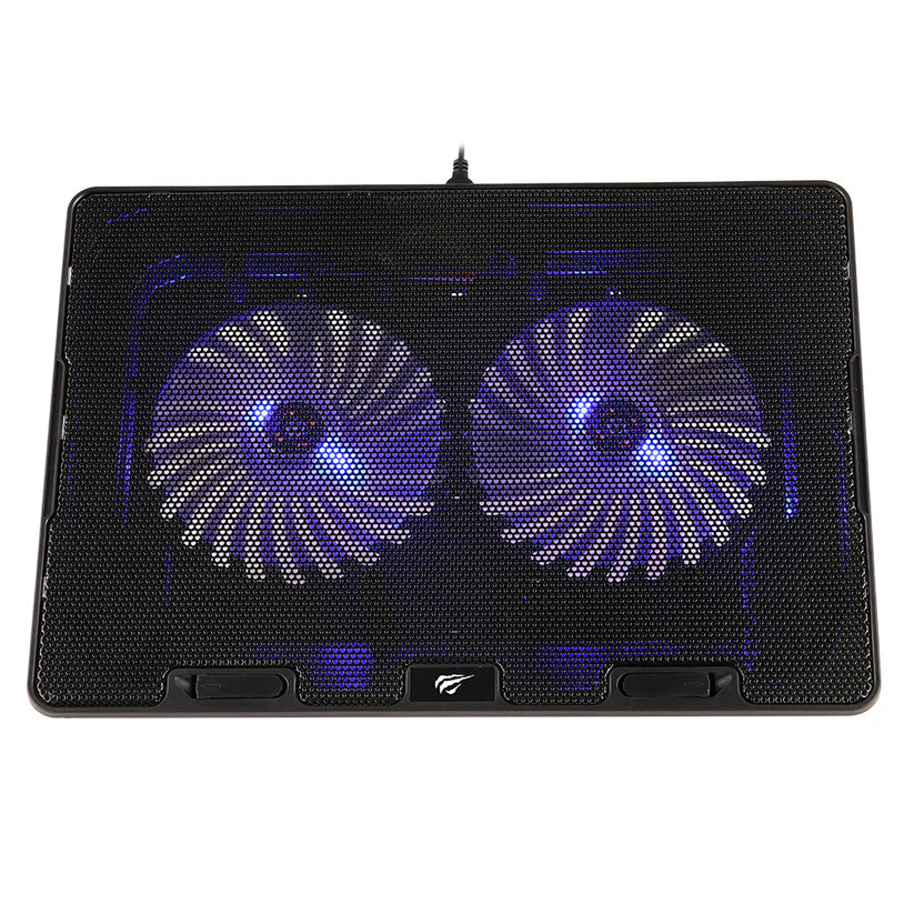 Havit F2083 Laptop Cooling Pad – Dual Fans for 9–17″ Laptops with Adjustable Tilt Ergonomic