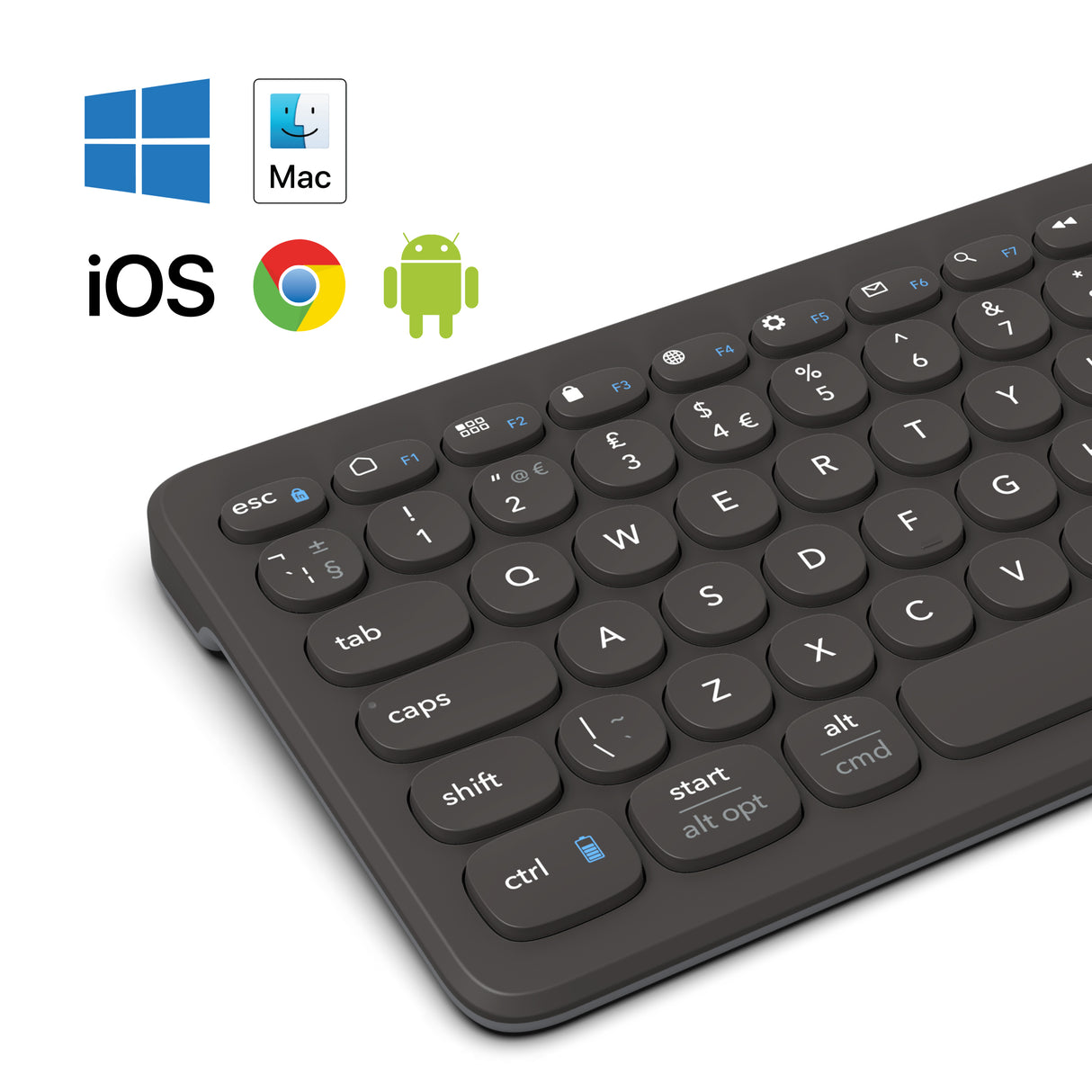 ZAGG MULTI PAIRING FULL SIZE KEYBOARD WITH WIRELESS CHARGING