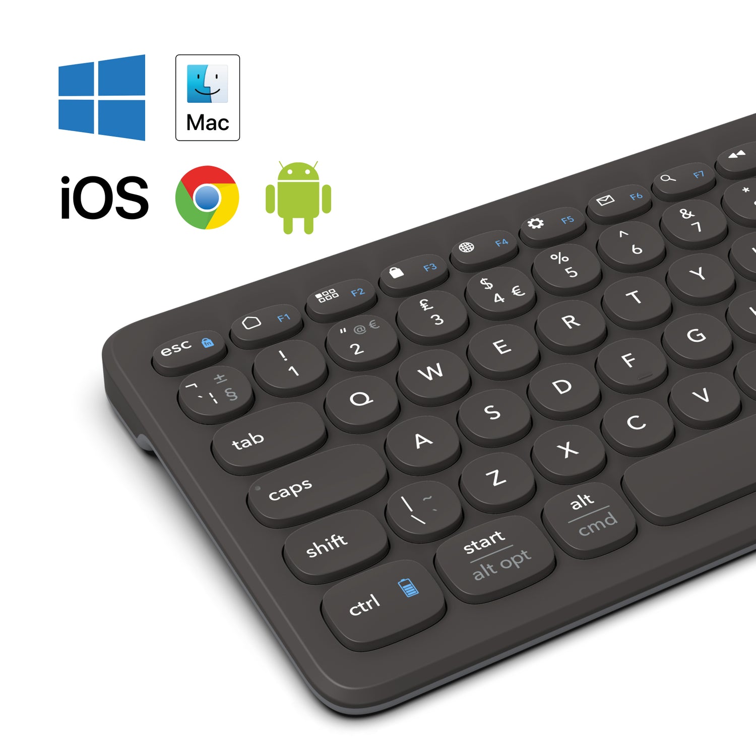 ZAGG MULTI PAIRING FULL SIZE KEYBOARD WITH WIRELESS CHARGING