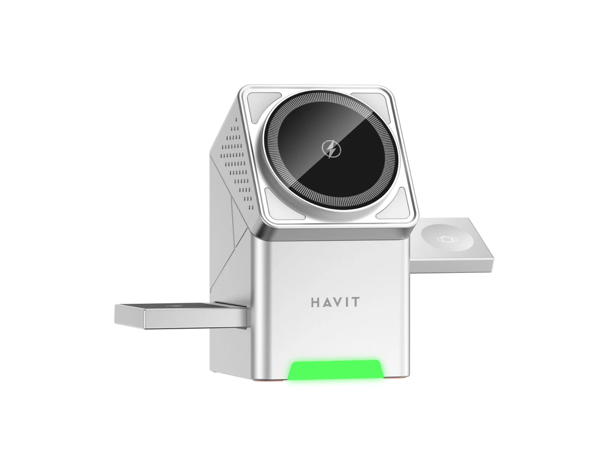 Havit 3-in-1 Cube MagSafe Wireless Charger – Fast Charging for iPhone, Apple Watch & AirPods