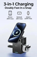 Havit 3-in-1 Cube MagSafe Wireless Charger – Fast Charging for iPhone, Apple Watch & AirPods