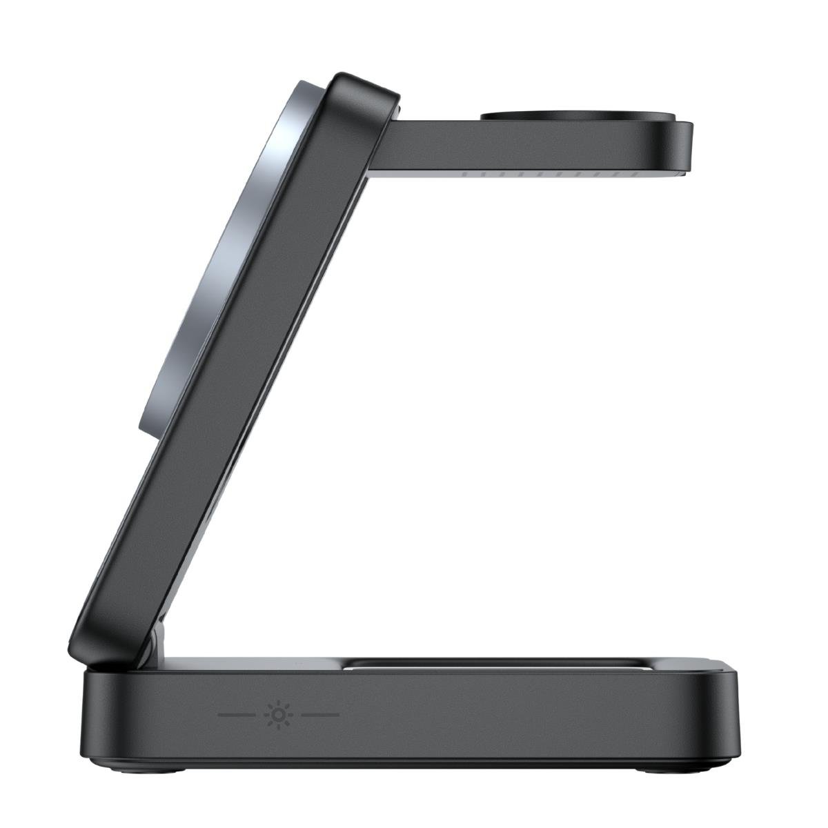 Havit 3-in-1 Wireless Charger 15W – Qi Fast Charge for Smartphones, Smartwatches & Earbuds with Alarm